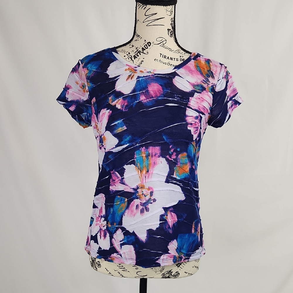 Simply Vera Floral Print Women's Top, Petite Small